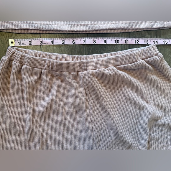 Lovers & Friends Dusty Rose/ Pink Waffle Knit Lounge Set Size Medium - Picture 12 of 14